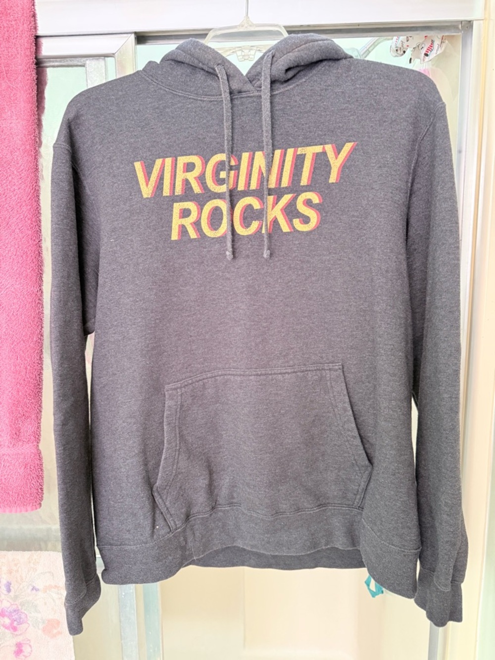 Charcoal 'Virginity Rocks' Pullover Hoodie